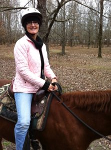 Paige and Jazz enjoying the trails in the pastures.